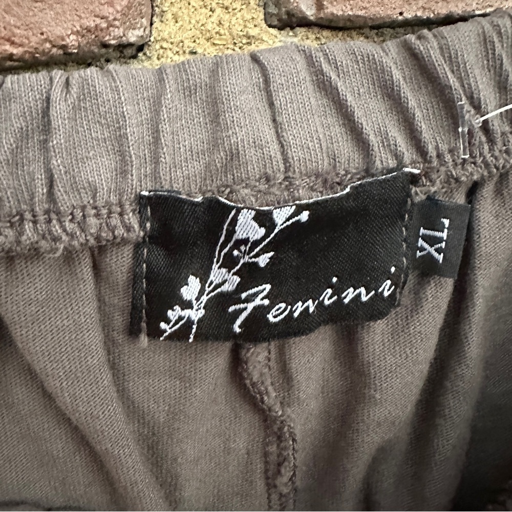 Fenini | Lantern Pull On Cargo Gray Pants XL (27 X 24) High Rise -elastic waist - Picture 4 of 5